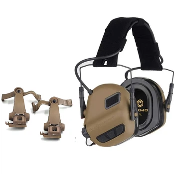 Активные защитные наушники Earmor M31 Plus с креплением Чебурашка M16A Койот (Kali)