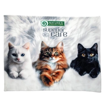 Плед для тварин з малюнком "кошенята" Nature's Protection Superior Care, 152 см х 127 см