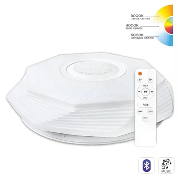 Светильник светодиодный Biom SMART SML-R46-55-M-RGB 3000-6000K 55Вт с д/у музыкальный BT APP (23957)