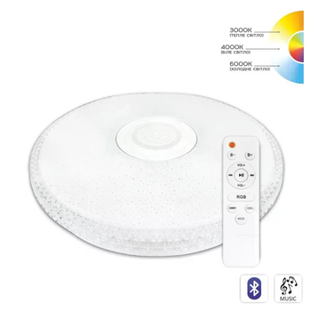 Светильник светодиодный Biom SMART SML-R47-70-M-RGB 3000-6000K 70Вт с д/у музыкальный BT APP (23960)