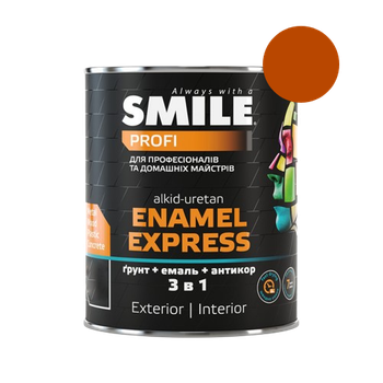 Эмаль "молотковый эффект" Smile антикоррозийная 3 в 1 медная 2 л