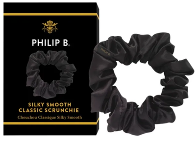 Гумка для волосся Philip B. Smooth Scrunchies чорна 1 шт (850014170585)