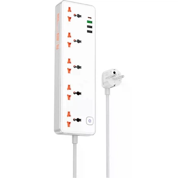 Сетевой удлинитель Hoco AC14A Rico 5-Position Socket (PD30W/1C3A) White
