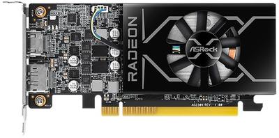 Відеокарта ASRock PCI-Ex Radeon RX 6400 Low Profile 4GB GDDR6 (64bit) (2321/16000) (HDMI, DisplayPort) (RX6400 LP 4G)