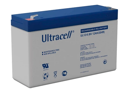 Батарея аккумуляторная Ultracell UL12-6, 6 В, 12Ач, AGM