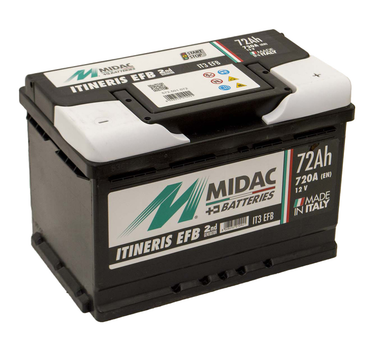 Аккумулятор 6СТ-72A MIDAC ITINERIS EFB START STOP, 12V, 72Ah, R Мидак Итинерис, 12В, 72Ач, EN720А