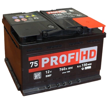 Автомобильный аккумулятор SADA PROFI HD 6СТ-75 SMF (-/+) Евро сада профи 12В 75Ач 760А