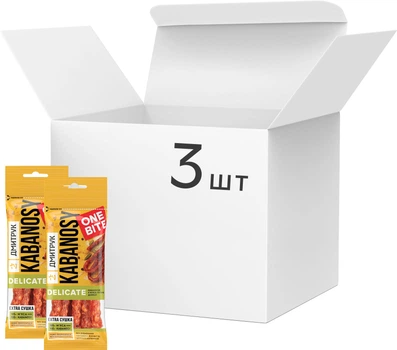 Упаковка кабаносів Дмитрук One Bite Delicate 40 г х 3 шт (0.12 кг) (2530000492867)