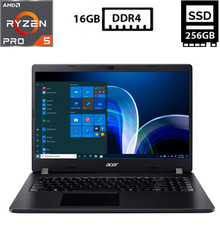 Ноутбук Acer TravelMate P215-41-G2 15.6” IPS 1920x1080 AMD Ryzen 5 PRO 5650U 2.30GHz 16GB DDR4 SSD 256GB AMD Radeon Graphics Камера (ATP21541G2R16S256A) Б/В