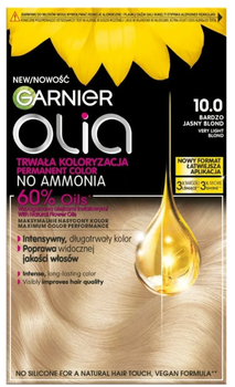 Farba kremowa bez utleniacza Garnier Olia Permanent Coloring 10.0 Very Light Blond 60 ml (3600542576888)