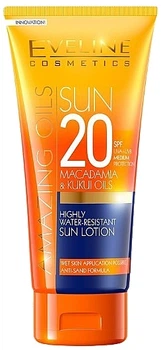 Высоководостойкий солнцезащитный лосьон - Eveline Sun Amazing Oils Highly Water-resistant Suncare Lotion Spf 20 150ml (1489758-33973300)