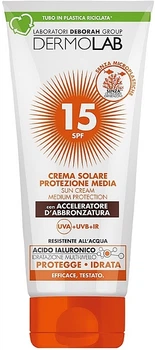 Солнцезащитный крем для ускорения загара SPF 15 - Dermolab Crema Solare Protezione Media 200ml (1277679-4437769-2)