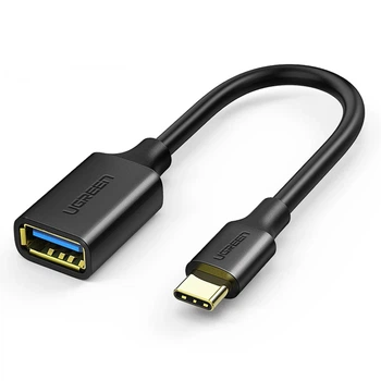 Type-C OTG кабель-адаптер Ugreen US203 30701 (Чорний, 15см)
