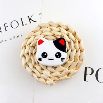 Попсокет PopSocket 3D ZucZug тримач для телефону (Серія коти, Білий кіт з чорним вухом)