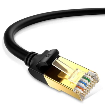 Патч-корд Ugreen NW107 прямий UTP мережевий кабель Ethernet Cat7 з RJ 45 (Чорний, 15м)