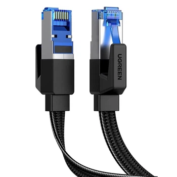 Высокоскоростной інтернет кабель Ugreen Cat8 40gbps RJ45 40169 (Чорний, 1 м)