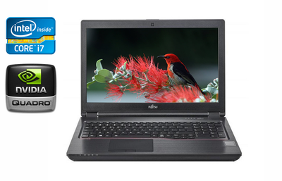 Мобильная рабочая станция Б-класс Fujitsu Celsius H780 / 15.6" (1920x1080) IPS / Intel Core i7-8750H (6 (12) ядер по 2.2 - 4.1 GHz) / 32 GB DDR4 / 512 GB SSD / nVidia Quadro P600, 4 GB GDDR5, 128-bit / 4G / USB Type-C / Windows 10 б/у