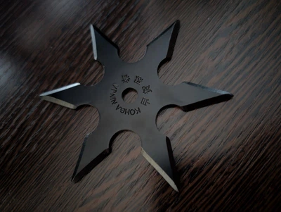Метательная Звездочка Сюрикен Черная DarkStar