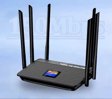 Маршрутизатор роутер KuWfi 4G LTE SIM WAN/LAN со встроенным акумулятором 5200 mAh со встроенным экраном
