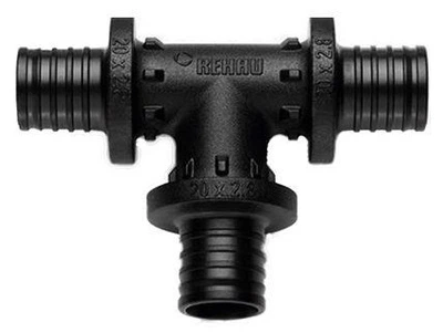 Трійник рівнопрохідний Rehau Rautitan PX, 25-25-25мм, PPSU, чорний