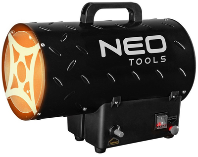 Теплова гармата газова Neo Tools, 15кВт, 150м кв, 580м куб/год, чорний