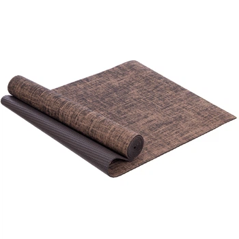 Коврик для йоги льняной каучуковый Yoga mat SP-Sport Коричневый FI-2441