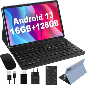 Планшет 10.1" JUSYEA J6 8+8/128Gb 8 ядер Android 13 8000 mAh Blue