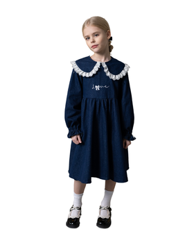 Сукня джинсова з мереживом для дівчинки Love Alwair Kids Синій 80см 81056