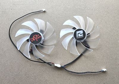Вентилятор FirstD для видеокарты PowerColor RX 6600 6650 XT 7600 7650 XT (orgnl) 98 мм FD10015H12D (PLD10010B12HH) комплект 2 шт (№465.9)