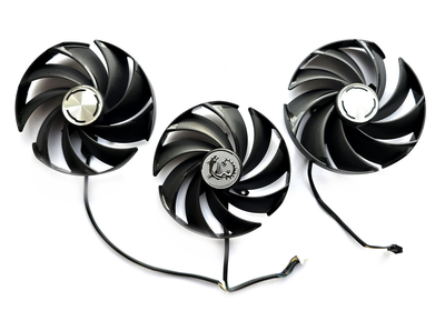 Вентилятор PowerLogic для видеокарты MSI RTX 4070 4080 Ti 4090 SUPRIM X (orgnl) 95 мм PLD10020B12H (PLD10010B12H) комплект 3 шт (№528)