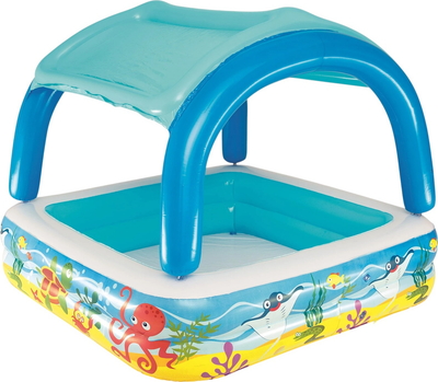 Дитячий басейн надувний з навісом Bestway 140 x 140 x 114 см 52192 (6942138920529)