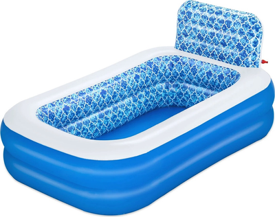 Басейн надувний сімейний Bestway 54451 прямокутний 229 x 152 x 96 см (6941607353455)