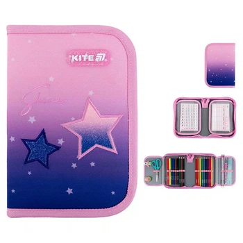 Пенал с наполнением Kite Sparkling K25-622H-1, 1 відділення, 2 відвороти