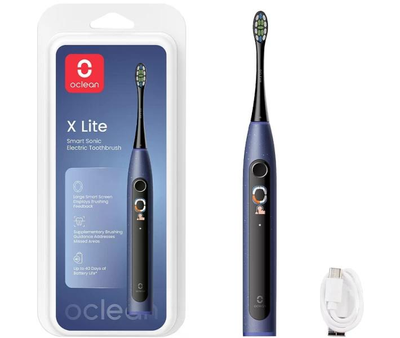 Розумна Електрична зубна щітка Oclean X Lite Electric Toothbrush Blue (з екраном для аналізу чищення)