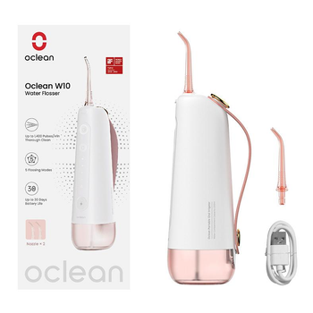 Многофункциональный ирригатор Oclean W10 Pink (две насадки)