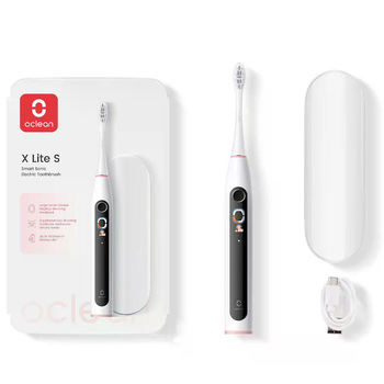 Розумна Електрична зубна щітка Oclean X Lite Set (транспортувальний кейс) Electric Toothbrush Grey (з екраном для аналізу чищення)