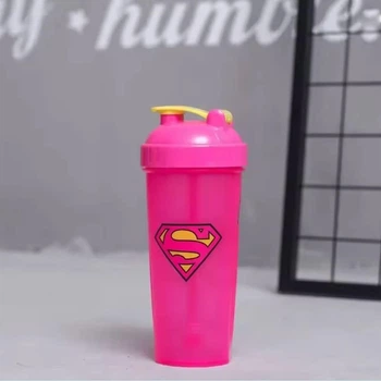 Шейкер Superman LuAMaMA с венчиком пружиной, Розовый 600мл