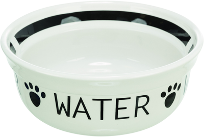 Миска керамическая для собак Trixie Water 1.6 л 20 см Бело-черная (4047974244876)