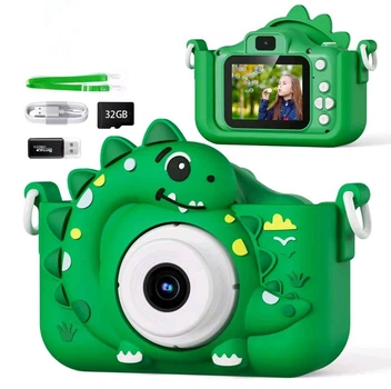 Дитяча цифрова фото- та відеокамера Super Dino Green 1080p HD Camera, Chagoo (107624933)