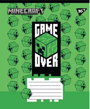 Зошит учнівський YES Minecraft Walls A5 12 аркушів у косу лінію 1 шт (767565) (4823092291639)