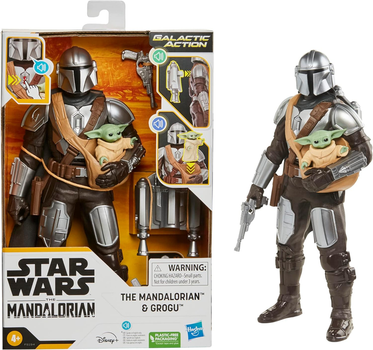 Zestaw figurek Hasbro Disney Star Wars The Mandalorian: Galactic Action The Mandalorian & Grogu 30 cm F5194 (5010993963690)
