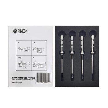 Набор жал Pine64 Pinecil TIPS3 укороченные для паяльника V1/V2 TS101