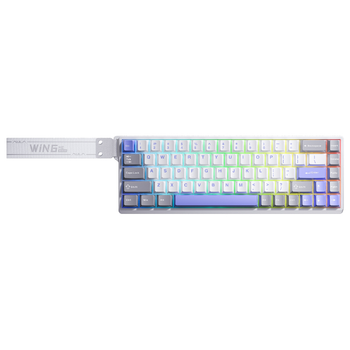 Клавиатура проводная Aula WIN68 HE Max Magnetic Switch Grey/White/Purple USB EN/UA (6978080504081)