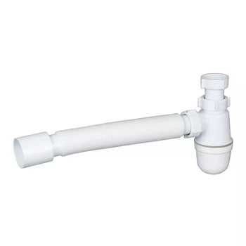 Сифон для умивальнику SOLOPLAST колбовий пластик впуск 1 1/4" білий Т0315