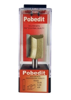 Фреза пазова пряма POBEDIT 1003 D25 d8 L65 h30