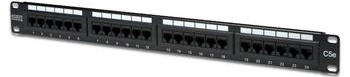 Патч-панель DIGITUS САТ 5e UTP, 19", 1U, 24 порти, зібрана