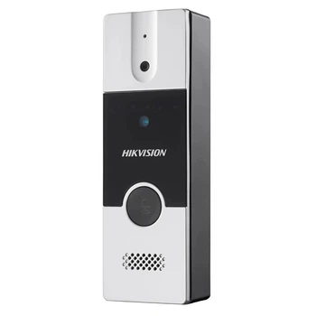 Панель виклику з камерою Hikvision DS-KB2411T-IM вбудований динамік і мікрофон одноабонентська IP65 Сірий