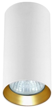 Lampa tuba Light Prestige Manacor 13 cm 1 x GU10 biało - złota (LP-232/1D - 130 WH/GD)