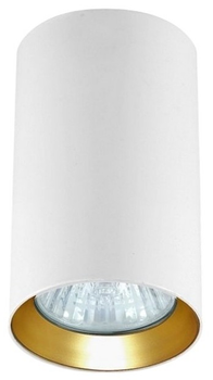 Lampa tuba Light Prestige Manacor 9 cm 1 x GU10 biało - złota (LP-232/1D - 90 WH/GD)