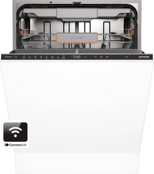 Посудомийна машина Gorenje вбудовувана, 16компл., A+++, 60см, інвертор,Wi-Fi, сенсорн.упр, 3и кошики, білий